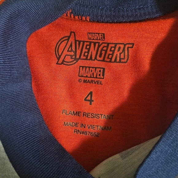Marvel Avengers Captain America 2pc Fleece Pajama Set Boys Size 4 - Picture 4 of 6